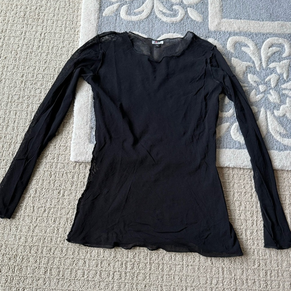 Jude sheer black top